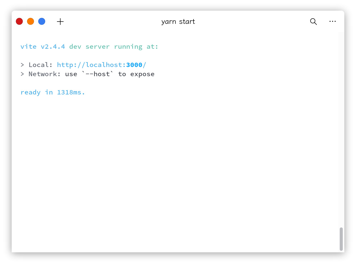 yarn start